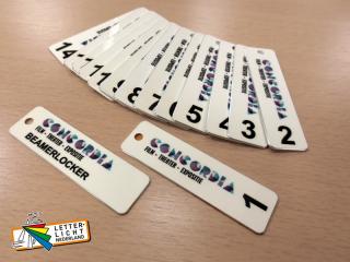 Sleutel garderobe nummer hangers